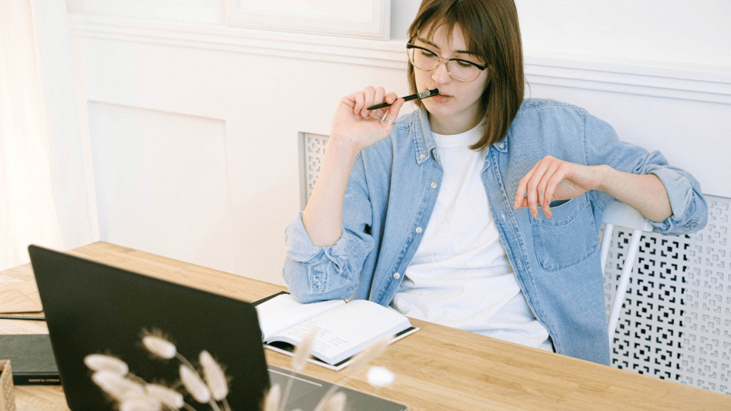 a person in front of laptop