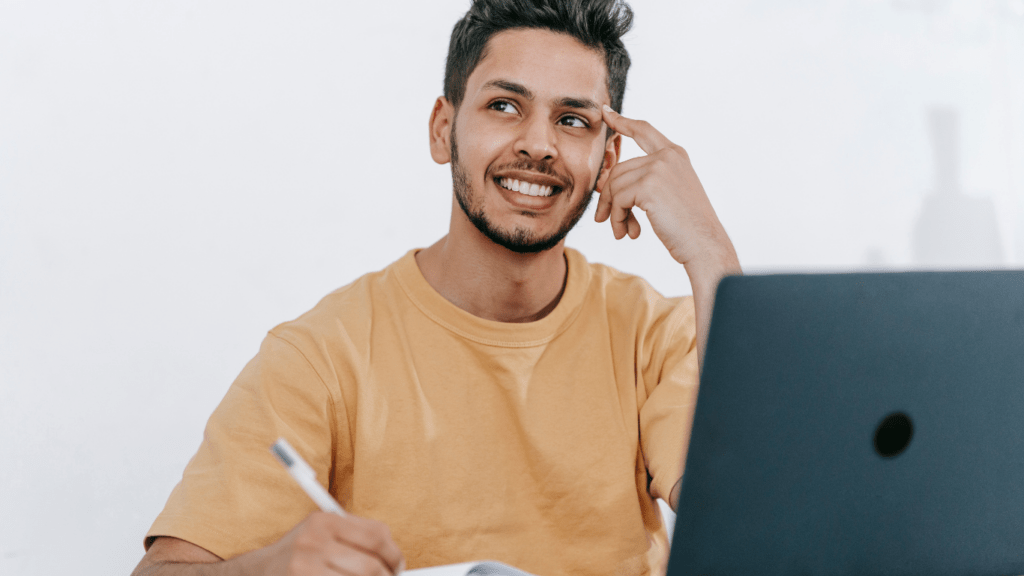 a person in front of laptop