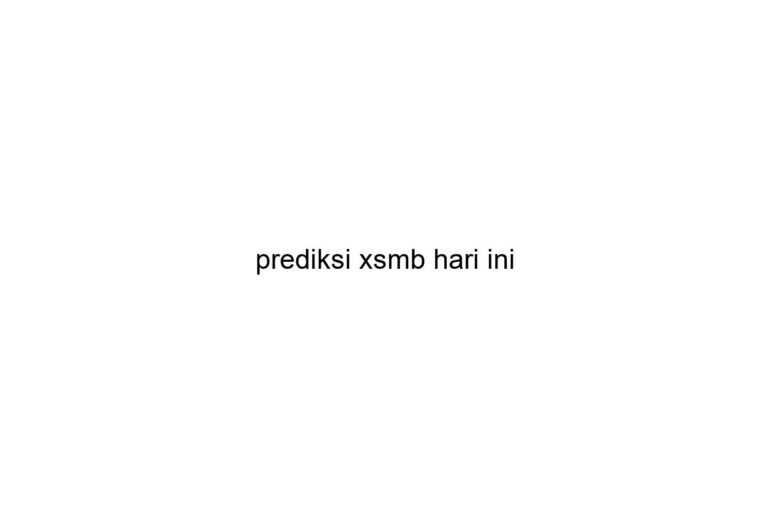 prediksi xsmb hari ini