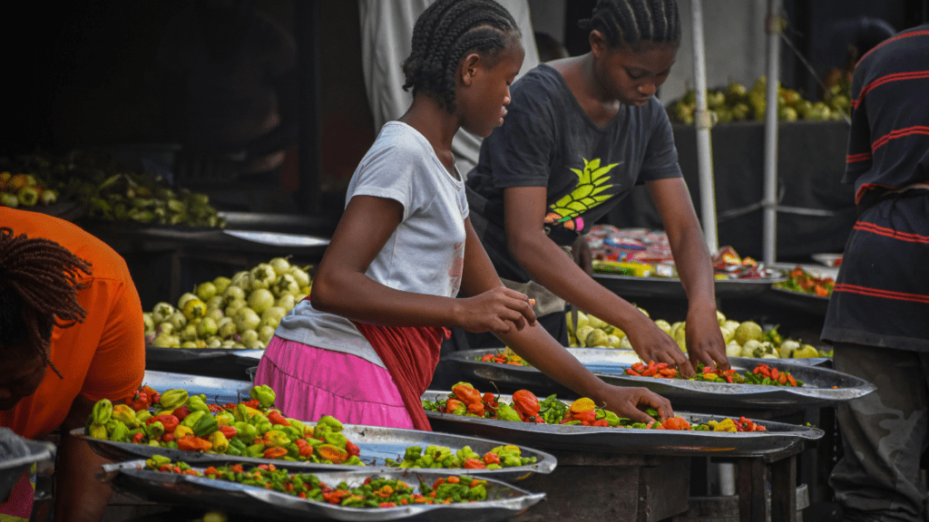 vegetables in the market