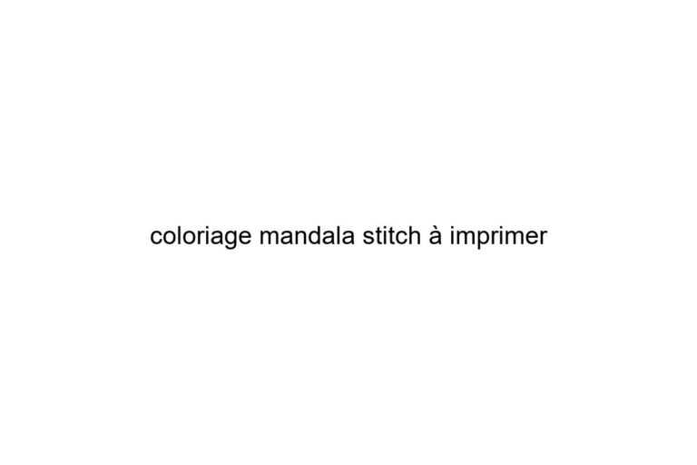 coloriage mandala stitch imprimer