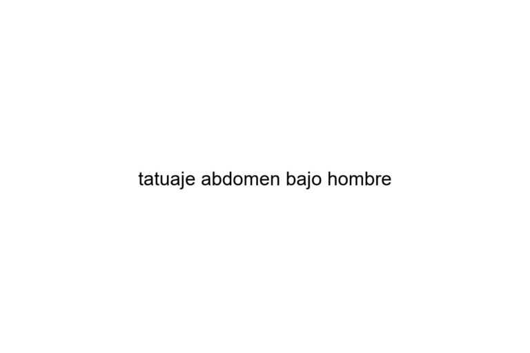 tatuaje abdomen bajo hombre